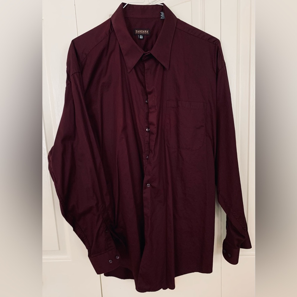 Men’s big and tall long sleeve button down shirt